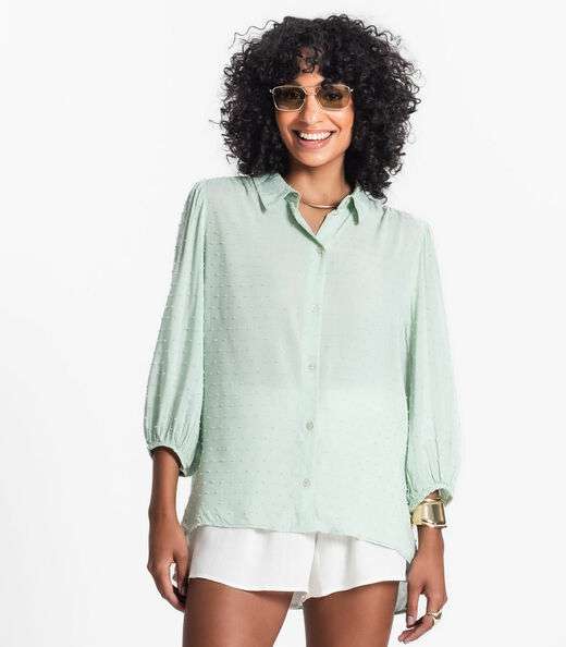 Image_Camisa Feminina Viscose Texturizada Select Verde