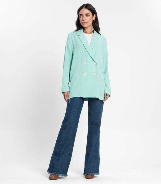 Blazer Feminino Em Linho Endless Verde