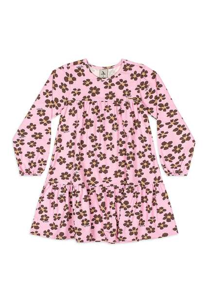 Vestido Manga Longa Cotton Floral Quimby