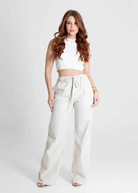 Calça Linho Sawary Wide Leg - 280460