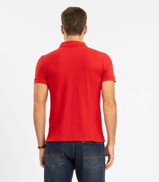 Polo Masculina Básica Diametro Vermelho