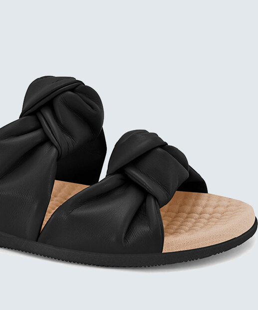 Rasteirinha Feminina Tiras Nó Conforto Comfortflex