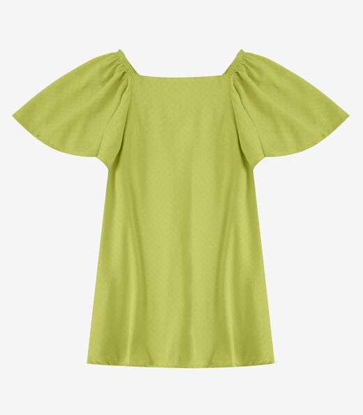 Vestido Infantil em Viscose Infinita Cor Amarelo