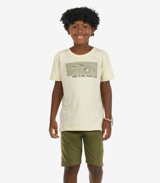 Image_Conjunto Camiseta com Bermuda Masculino Rovi Kids Bege
