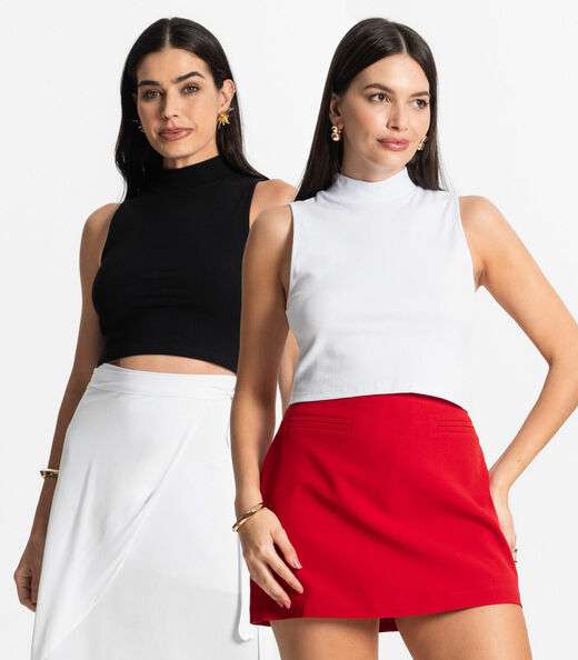 Image_Kit 2 Regatas Feminina Gola Alta Canelada Select Sortido