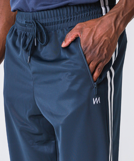 Calça Masculina Helanca Fitness Reta Marisa Azul