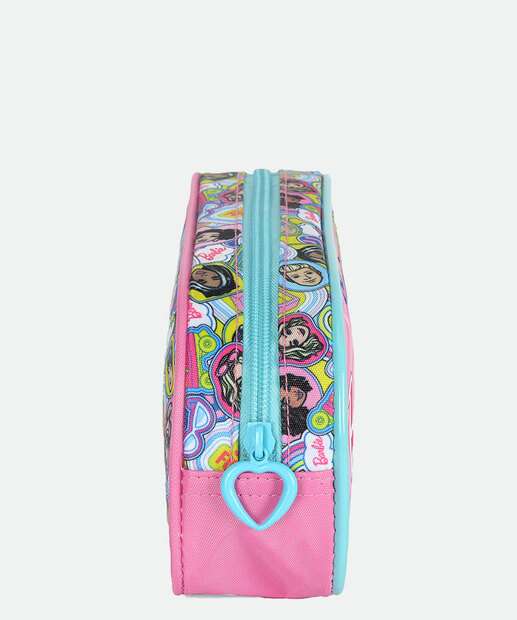 Estojo Escolar Infantil Barbie Rosa