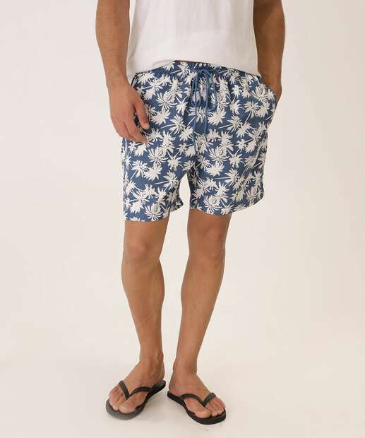 Bermuda Masculina Estampa Coqueiro Surf Marisa
