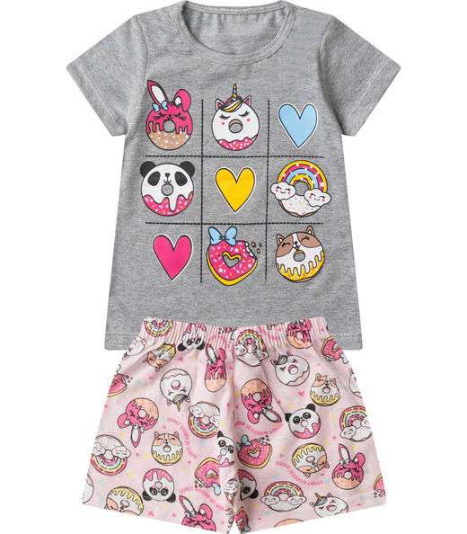 Image_Pijama Infantil Menina Brilha no Escuro Select Cinza