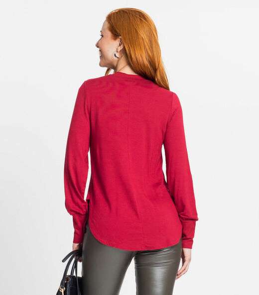 Blusão Feminino Alongado Rovitex Vermelho