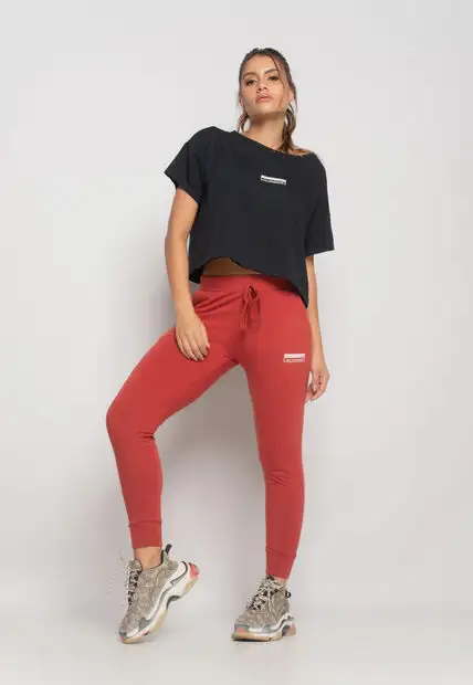 Cropped Esportivo Amplo Malha Comfort Preto Salvatore Fashion