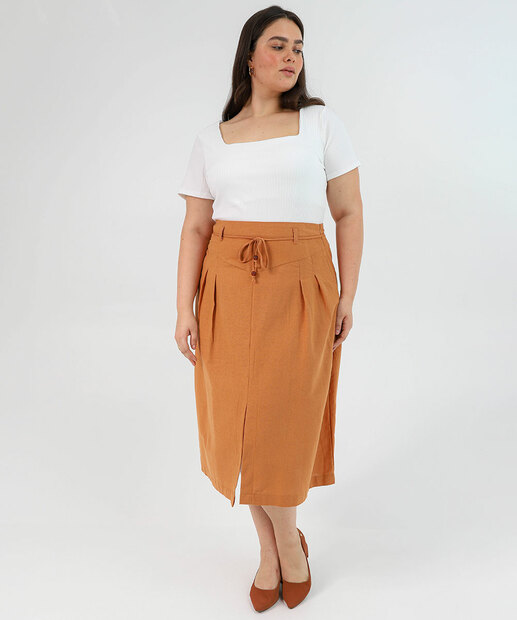 Blusa Feminina Plus Size Canelada Marisa Branca