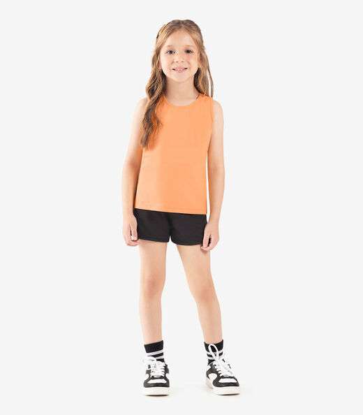 Regata Básica Infantil Feminina Rovi Kids Laranja