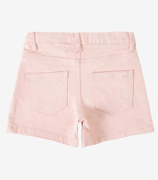 Short Infantil Jeans Com Bolsos Select Rosa