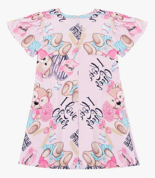 Vestido Infantil Feminino Estampado Select Rosa