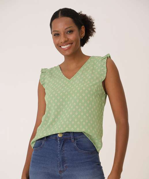 Image_Blusa Feminina Estampada Sem Manga Marisa