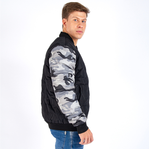 Jaqueta Puffer Masculina Bolso Frontal Ultraleve Camuflada