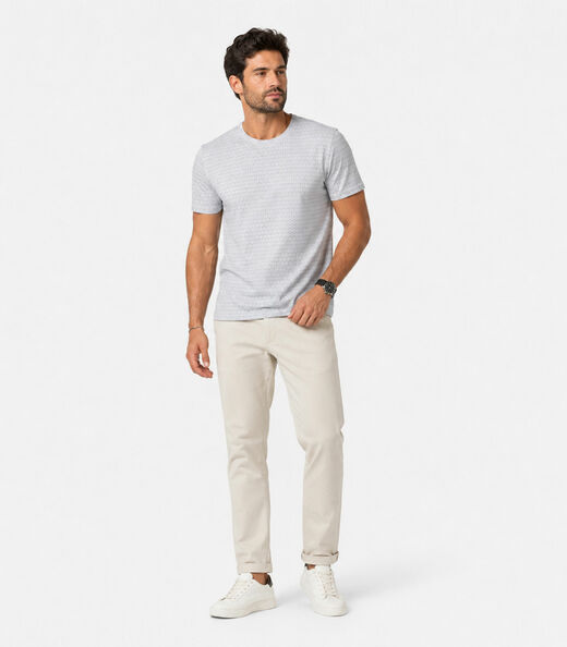 Camiseta Masculina Básica Em Malha Drop Select Cinza