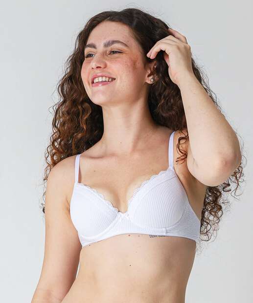 Image_Sutiã Com Base E Com Bojo Canelado Renda Marisa Branco