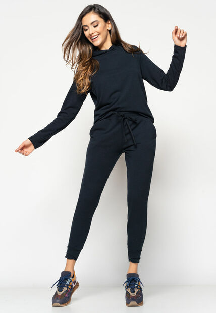 Calça  Comfy Jogger  Moletinho Preta Salvatore Fashion