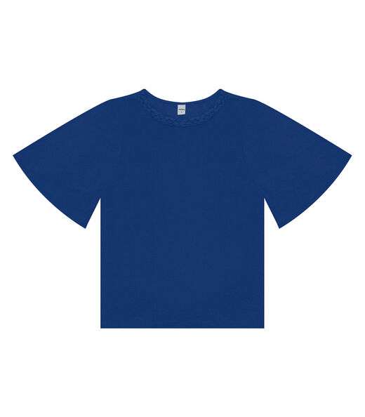 Blusa Feminina Manga Curta Rovitex Azul