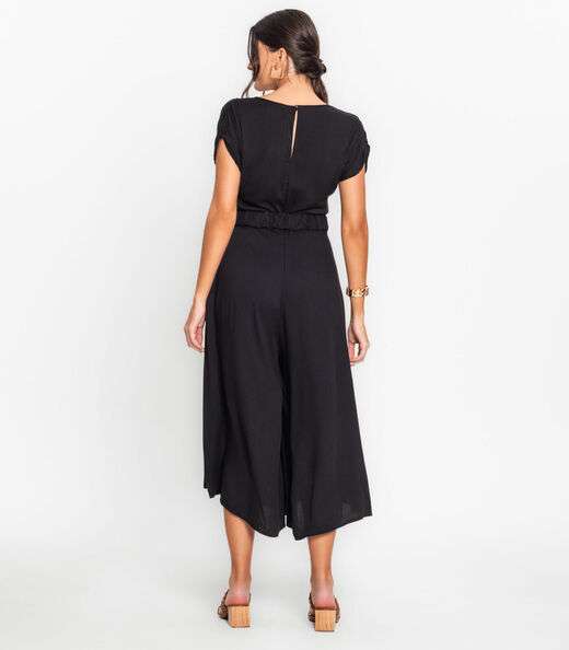 Macacão Pantacourt Feminino Endless Preto