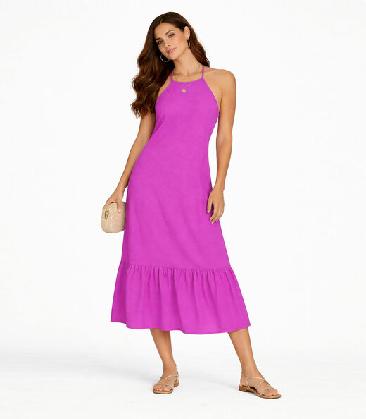 Image_Vestido Longo De Alça E Recorte Maria Infinita Cor Roxo