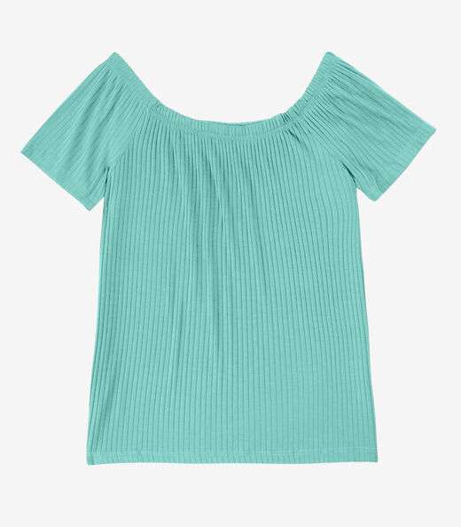 Blusa Feminina Canelada Infinita Cor Verde