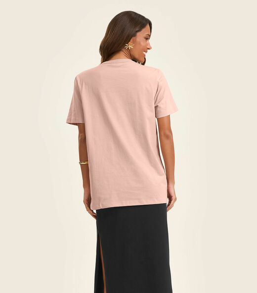 Camiseta Básica Unissex Rovitex Rosa