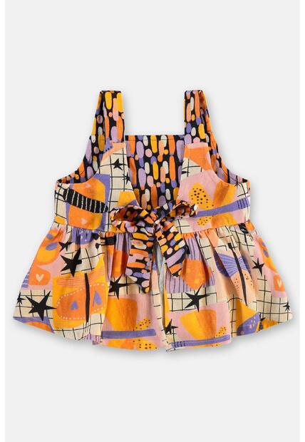 Conjunto Menina com Blusa e Short Três e Já