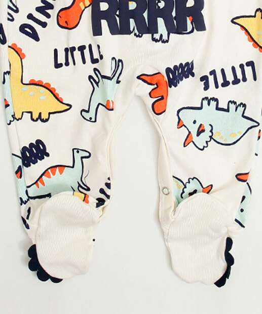 Macacão Infantil Bebê Dino Marisa Tam 0 a 12 Meses