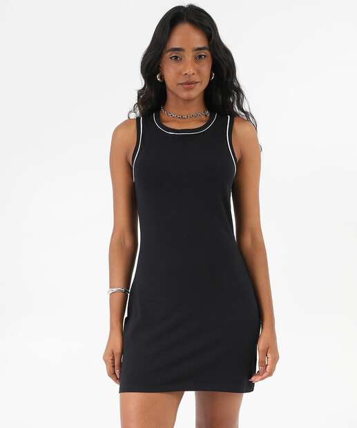 Vestido Curto Feminino Viés Marisa Preto