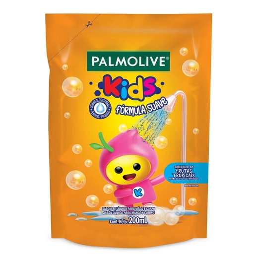 Image_Sabonete Líquido Mãos e Corpo Frutas Tropicais Palmolive Kids Sachê 200ml Refil