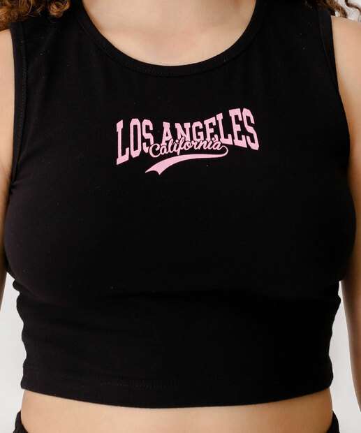 Blusa Juvenil Cropped Regata Marisa Tam 10 a 16
