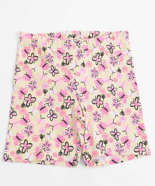 Image_Bermuda Infantil Ciclista Borboletas Marisa Tam 1 a 3 Amarelo