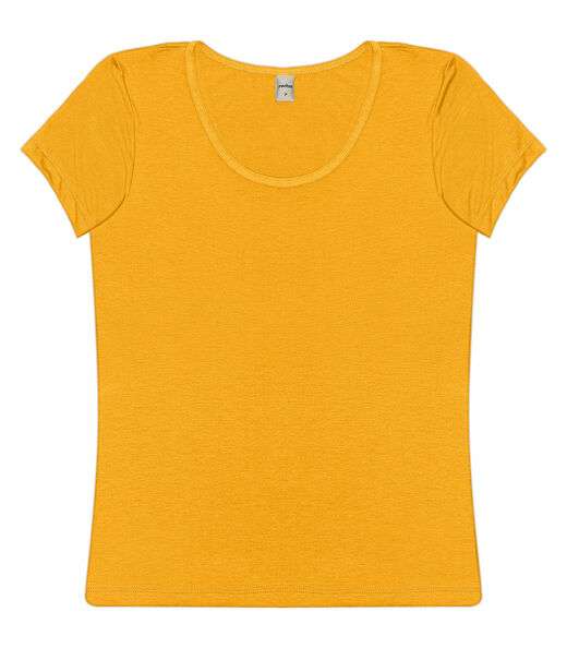 Blusa Feminina Viscotorcion Básica Rovitex Amarelo