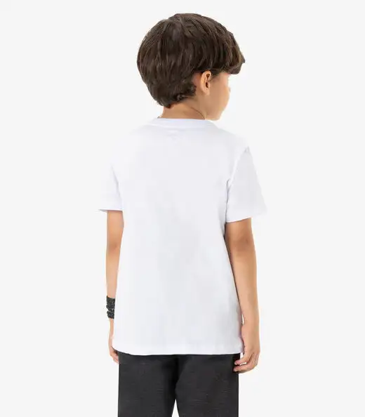 Camiseta Infantil Masculina Básica Rovi Kids Branco
