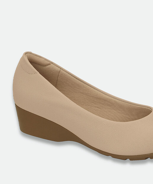 Scarpin Feminino Salto Anabela Modare 7014200 Bege
