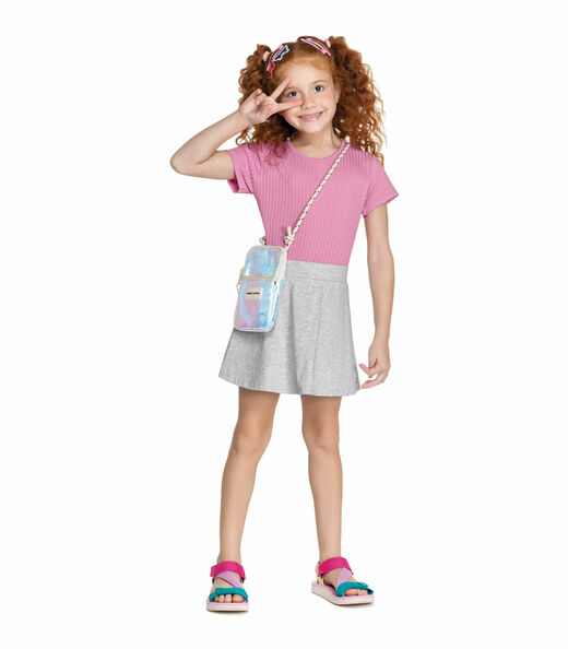 Blusa Infantil Feminina Canelada Trick Nick Rosa