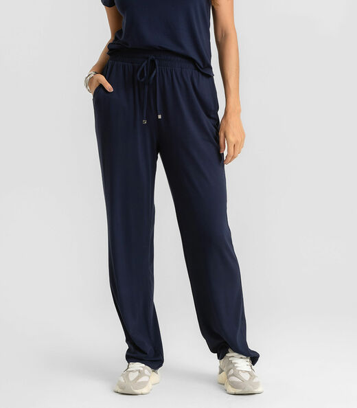 Conjunto Feminino Blusa E Calça Dianna Azul
