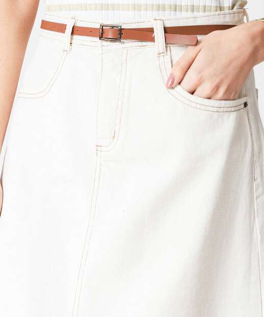 Saia Longa Sarja Feminina Fenda Frontal Marisa