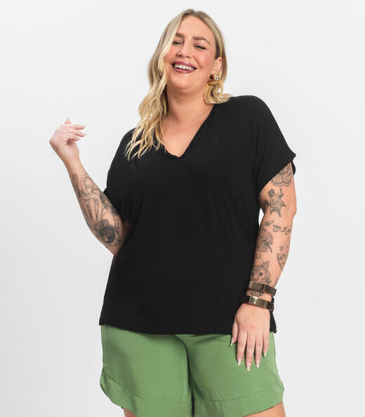 Image_Blusa Manga Curta em Viscotorcion Secret Glam Preto