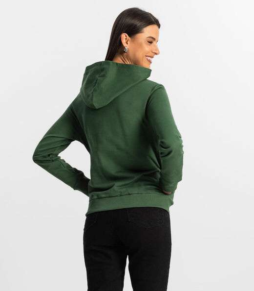 Blusão com Capuz Feminino Rovitex Verde
