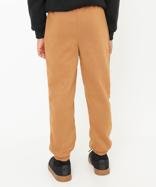 Conjunto Infantil Jogger Moletom Marisa Tam 4 a 10 Marrom