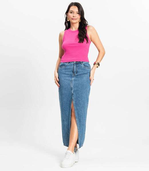 Regata Cropped Feminina Ribana Rovitex Rosa