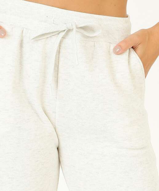 Calça Feminina Fitness Moletom Flanelado Jogger Marisa