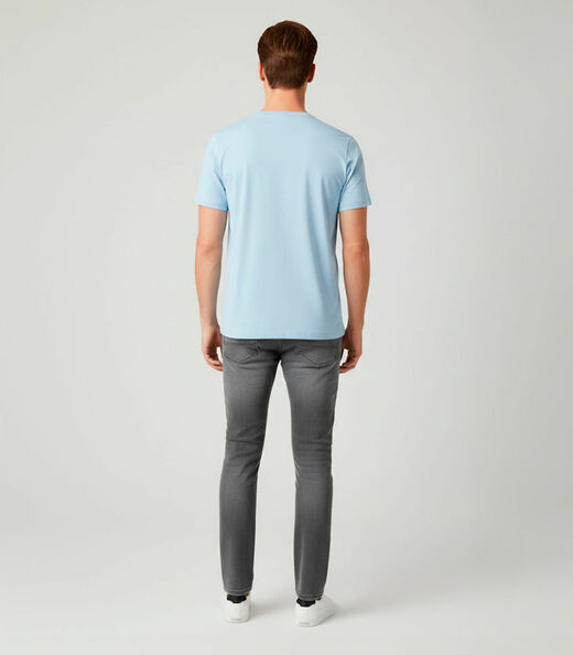 Camiseta Masculina Básica Com Gola Redonda Rovitex Azul