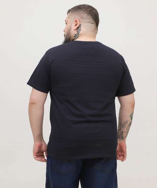 Camiseta Plus Size Masculina Textura Manga Curta MR