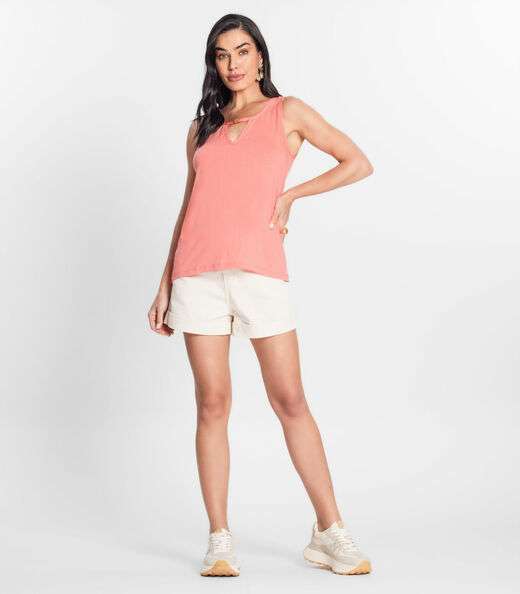 Blusa Feminina Lisa Infinita Cor Rosa