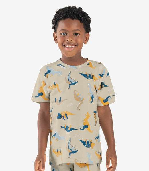 Pijama Infantil Masculino Meia Malha Rovi Kids Bege